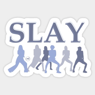 everglow silhouette design in the slay era Sticker